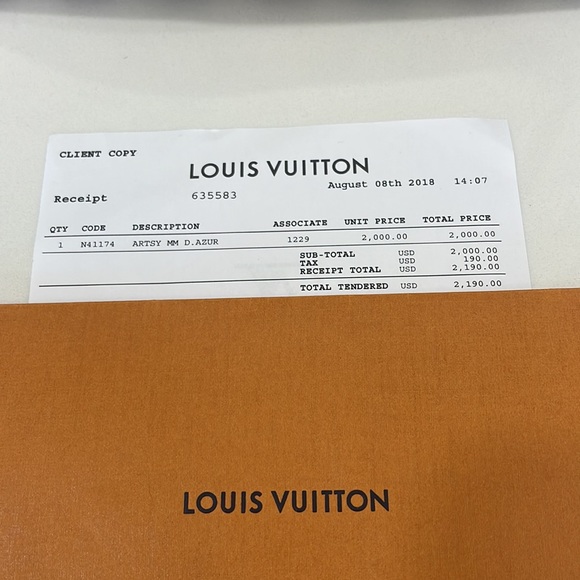 Louis Vuitton Damier Azur Artsy MM - Picture 10 of 11